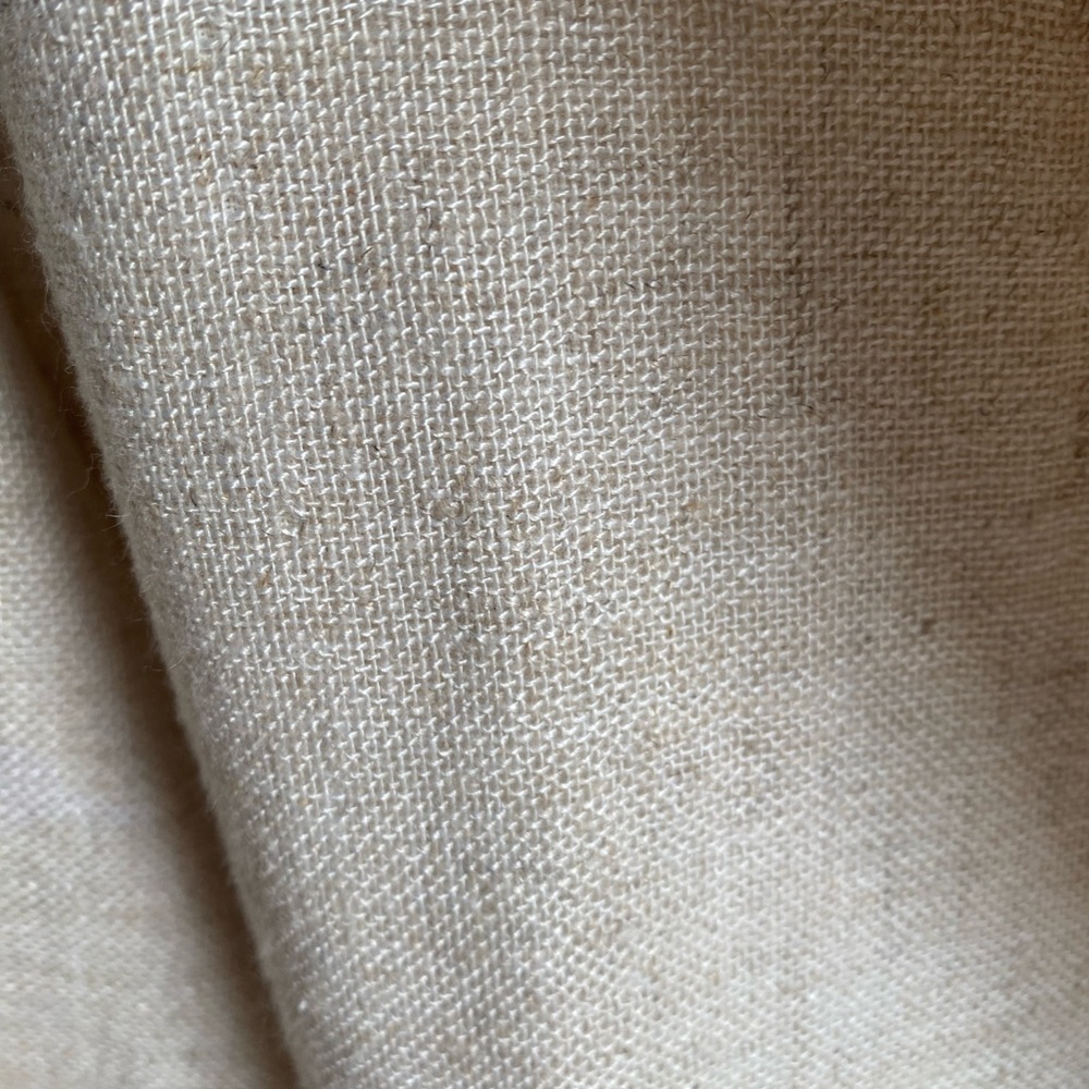 Zara Linen Blend Long Blazer Coat Oatmeal Oversized Dolman Sleeve SKU351 - Picture 7 of 9